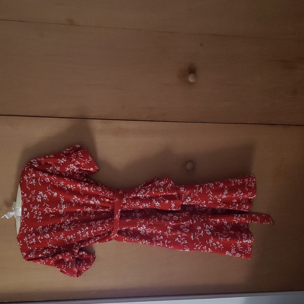 Fun Ruffle Red Summer Dress - Picture 7 of 11